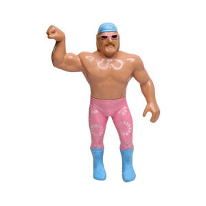 1986 Titan Sports Hulk Hogan Rubber Action Figure In Pink Tights 8 Inches